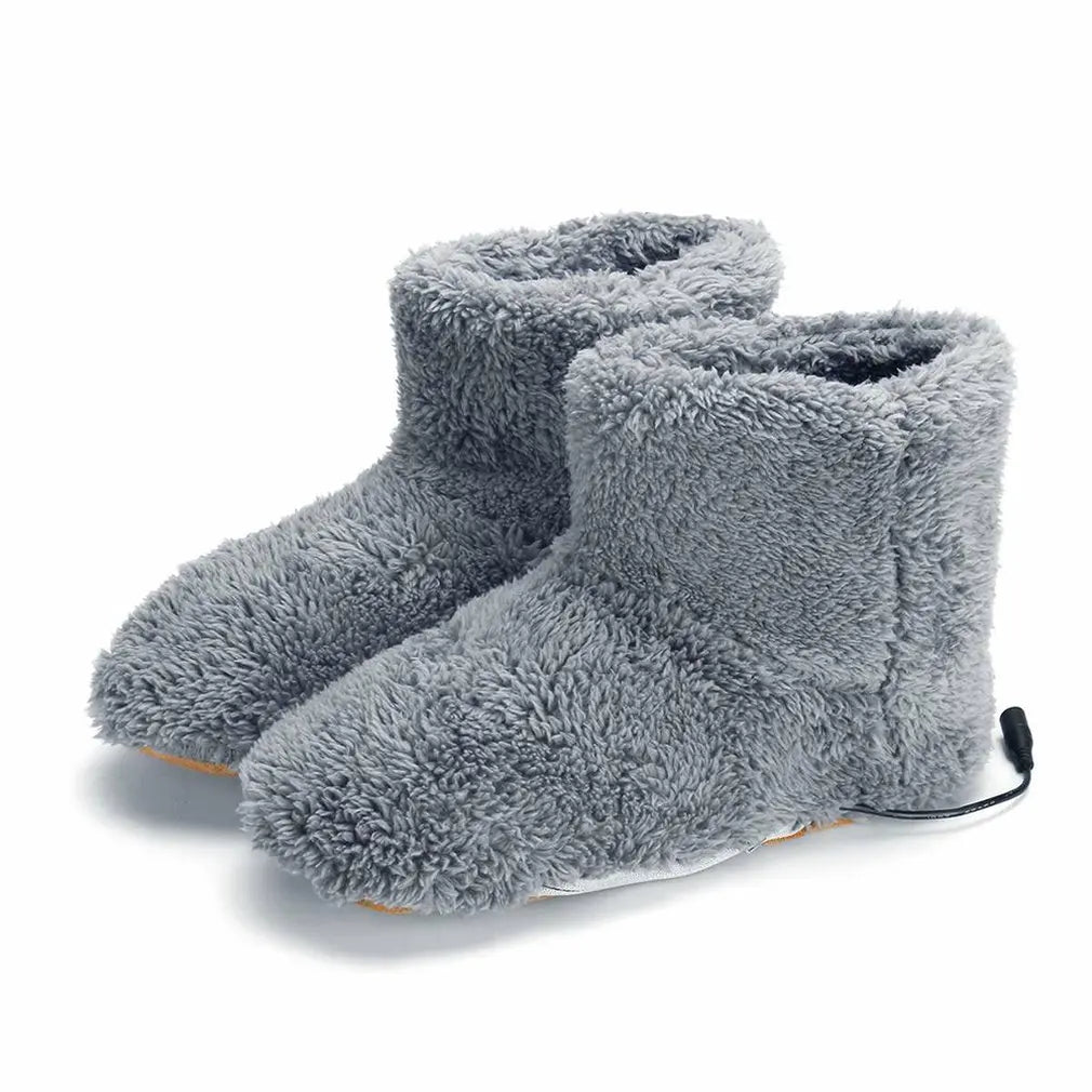 Chaussons chauffants BodyEase au design doux et isolant, idéals contre le froid et l’humidité.
